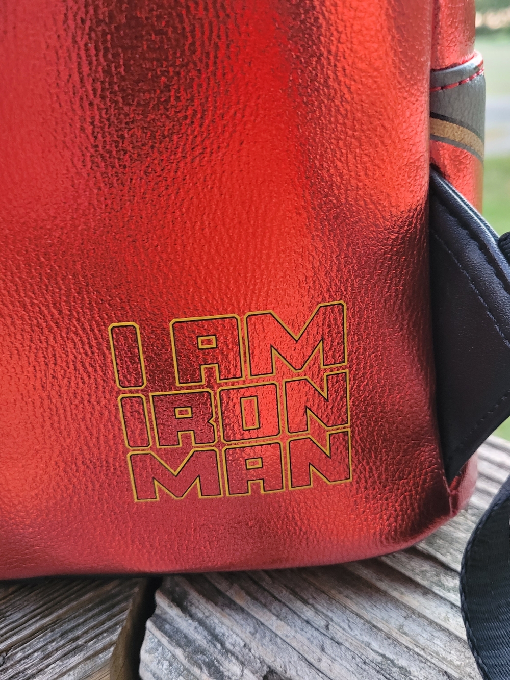 Loungefly Metallic Red and Gold Light Up Iron Man Mini Backpack - Picture 7 of 10
